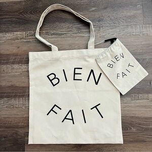 Madewell Bien Fait Canvas Tote Bag and Small Drawstring bag